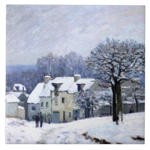 Alfred Sisley Place du Chenil em Marly, neve