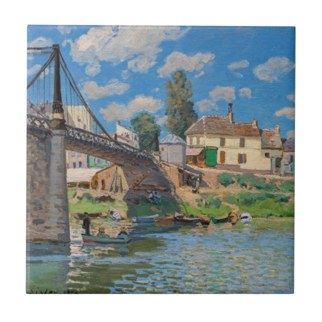 Alfred Sisley - Ponte em Villeneuve-la-Garenne (Frente)