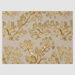 Algas Douradas em Papel Tecido de Areia