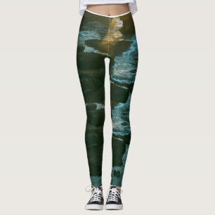 "Algas Green High-Waist Leggings - Na moda e Sus