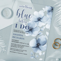 Algo Azul Antes De Eu Fazer Chá de panela Floral