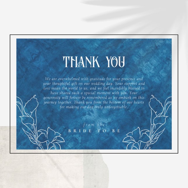 Algo azul antes de fazer Cartões de agradecimentos (Criador carregado)