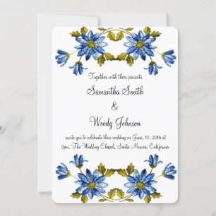 Algo Azul Convite para Casamento