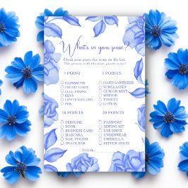Algo azul floral Jogo de bolsa de chá de noiva