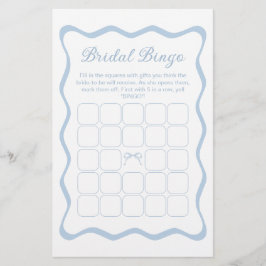 Algo Azul Jogo do Bingo do Chá de panela