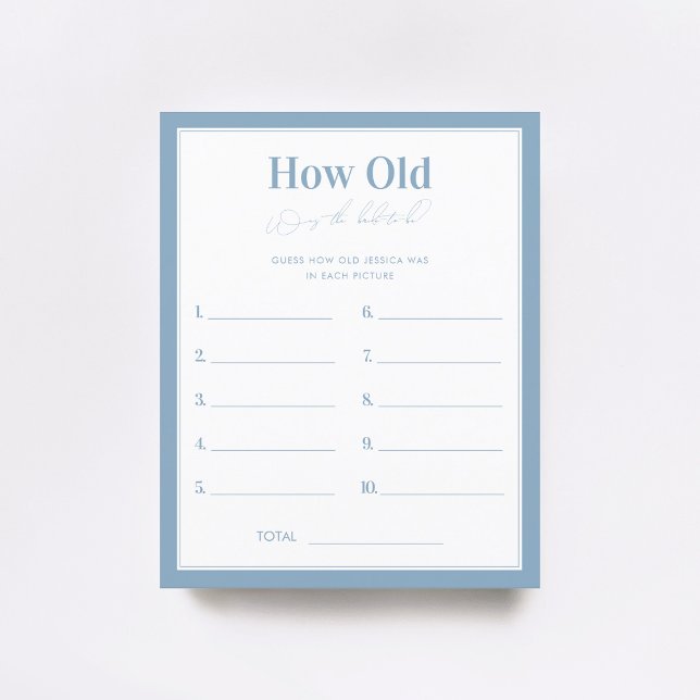 Algo Azul Quão Velho Era O Jogo Da Noiva (Criador carregado)