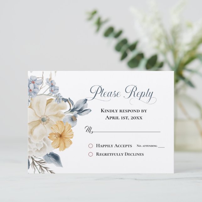 ALGO AZUL - Responda RSVP (Em pé/Frente)