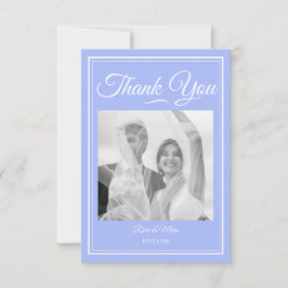 Algo Cartões de agradecimentos de Casamento Azul