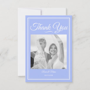 Algo Cartões de agradecimentos de Casamento Azul