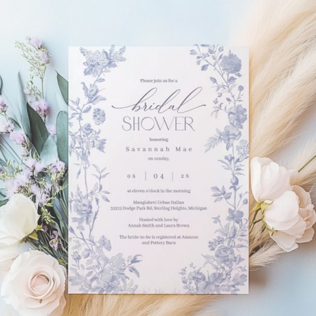 Algo de Chá de panela Azul para Mosaico Convite |  (Criador carregado)