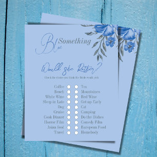 Algo De Chá de panela Floral Azul Ela Jogaria