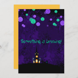 Algo está a fazer convite para a festa de Hallowee