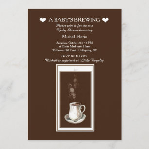 Algo está criando o Convite de festas de chá (ou c