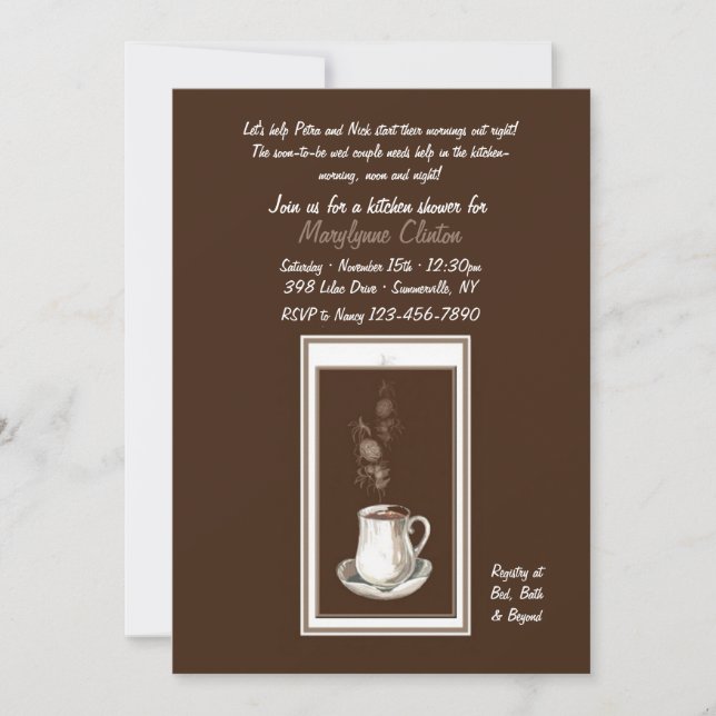 Algo está criando o convite para o Chá (Frente)