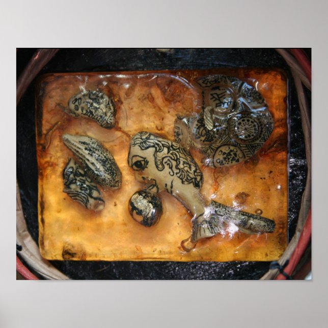 Algo estranho pego no Poster de resina âmbar (Frente)