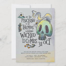 Algo Má Festa de Halloween Convite Simples