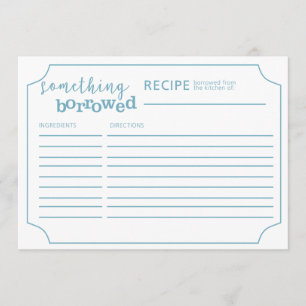 Algo pediu o cartão da receita do chá de panela