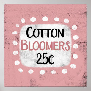 Algodão Bloomers 25 Centavos Poster Wall Art