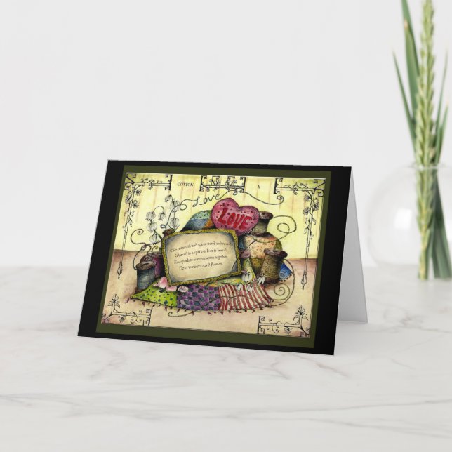 Algodão cartão de presente de aniversário de 2 ano (Frente)