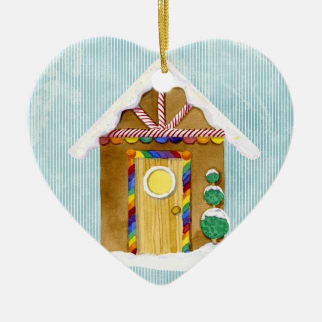 Algodão da vila Gingerbird em ornamento Pessoas (Frente)