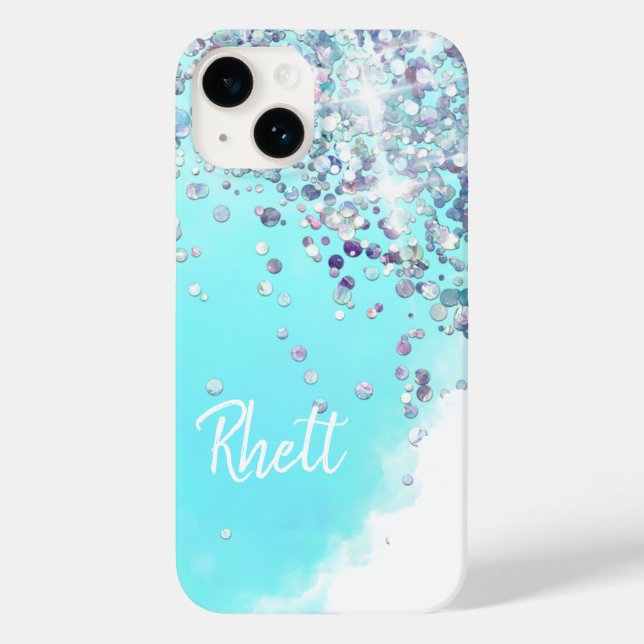 Algodão doce cor azul-prateada, cor-de-água (Verso)