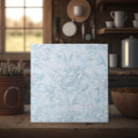 Algodão francês Dusty Blue Floral<br><div class="desc">Com um romântico design floral azul empoeirado, esses azulejos lembram casacos franceses e espaços acolhedores. Uma adição única às placas de cozinha ou de banheiro.</div>