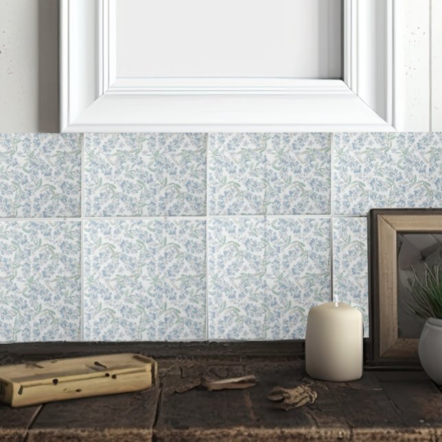 Algodão francês Sage Blue Floral verde (Criador carregado)