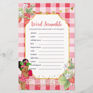 Alguém Berry Sweet Strawberry Word Scramble Game