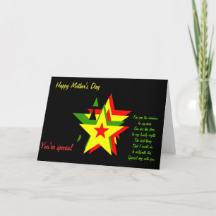 Alguém com cartão especial de saudação de dia de a