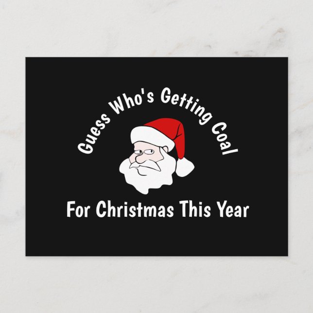 Alguém Está Recebendo Carvão No Cartão de Natal (Frente)