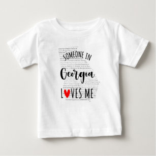 Alguém Na Georgia Me Ama A Camisa Do Bebê
