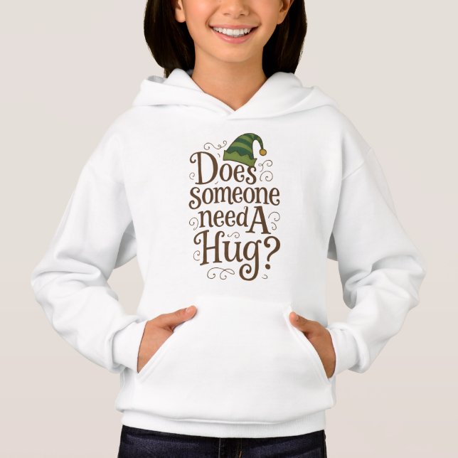 "Alguém precisa de um abraço", Hoodie (Frente)