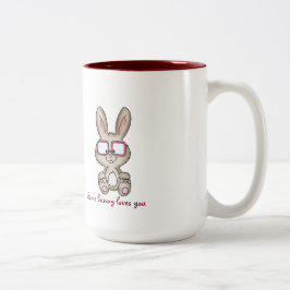 Algum coelho ama-o a caneca - design bonito com