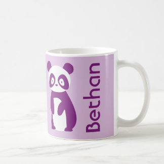 Algum nome) caneca personalizada roxa da panda (