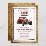 ALGUMA IDADE - convite clássico do aniversário do<br><div class="desc">Convite clássico do aniversário do carro do vintage retro</div>