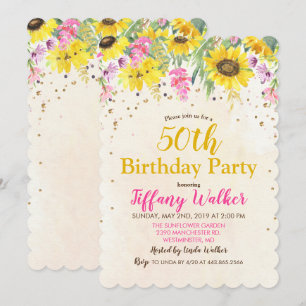 ALGUMA IDADE - convite de aniversário do girassol