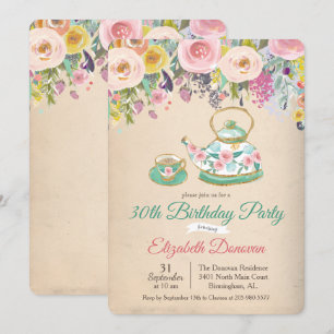 ALGUMA IDADE - convite floral do aniversário do