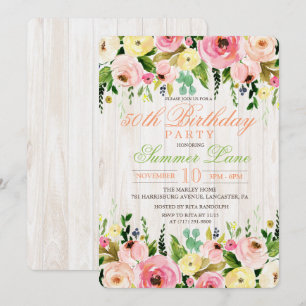 ALGUMA IDADE - convite floral rústico do