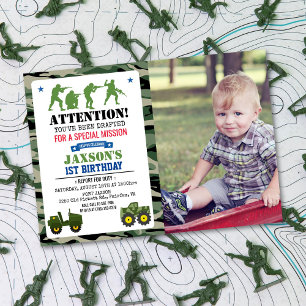 ALGUMA IDADE - convite militar da foto do