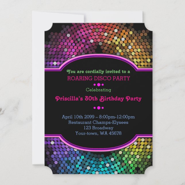 - alguma idade, partido do convite do aniversário, (Frente)