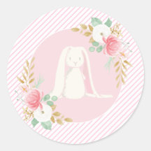 Alguns adesivos de aniversário de Bunny florais e 