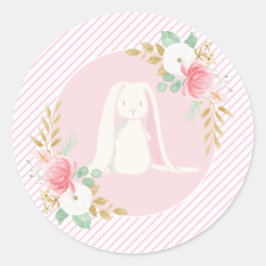 Alguns adesivos de aniversário de Bunny florais e 