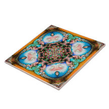 Alhambra Fractal - Azulejo cerâmico