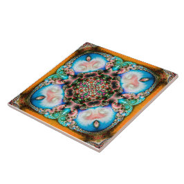 Alhambra Fractal - Azulejo cerâmico