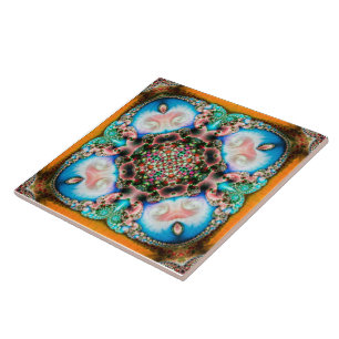 Alhambra Fractal - Azulejo cerâmico