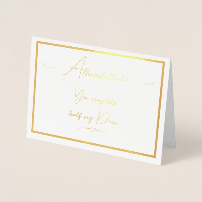 Alhamdulliath, você completa metade do meu Cartão  (Frente)