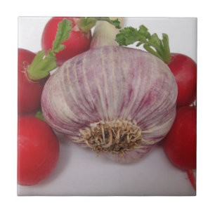 Alho violeta com rabanete