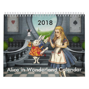Alice 2018 no calendário do país das maravilhas