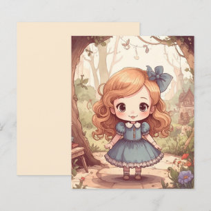 Alice Aventuras Fofas Terra da Maravilha Arte Flor