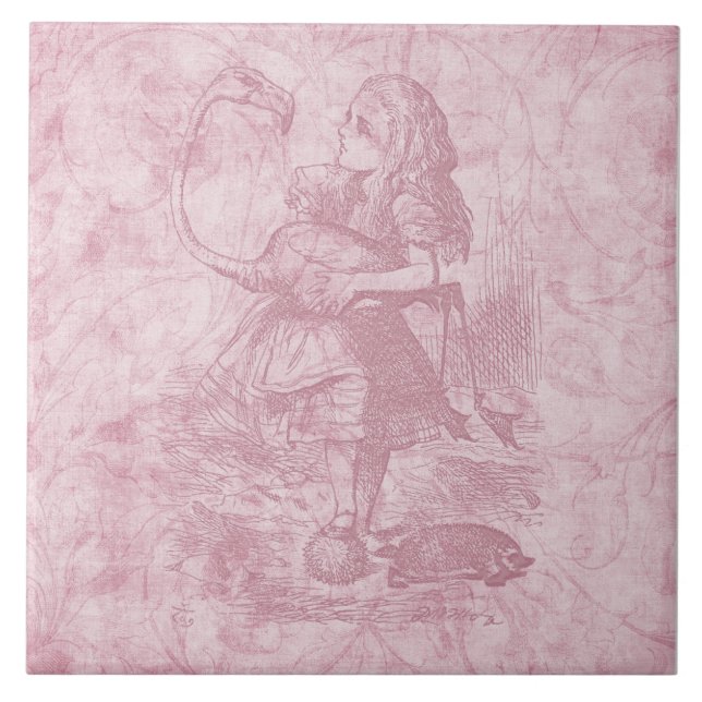 Alice com Flamingo Alice no País das Maravilhas da (Frente)